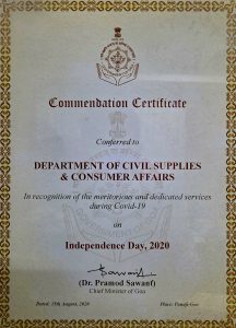 Commendation Certificate – COVID-19